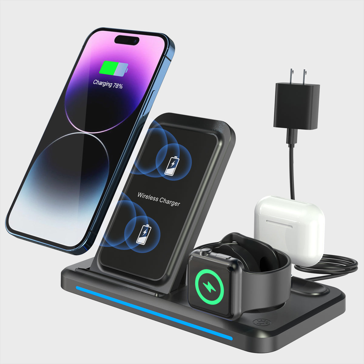 3 in 1 Wireless Charging - Flasel