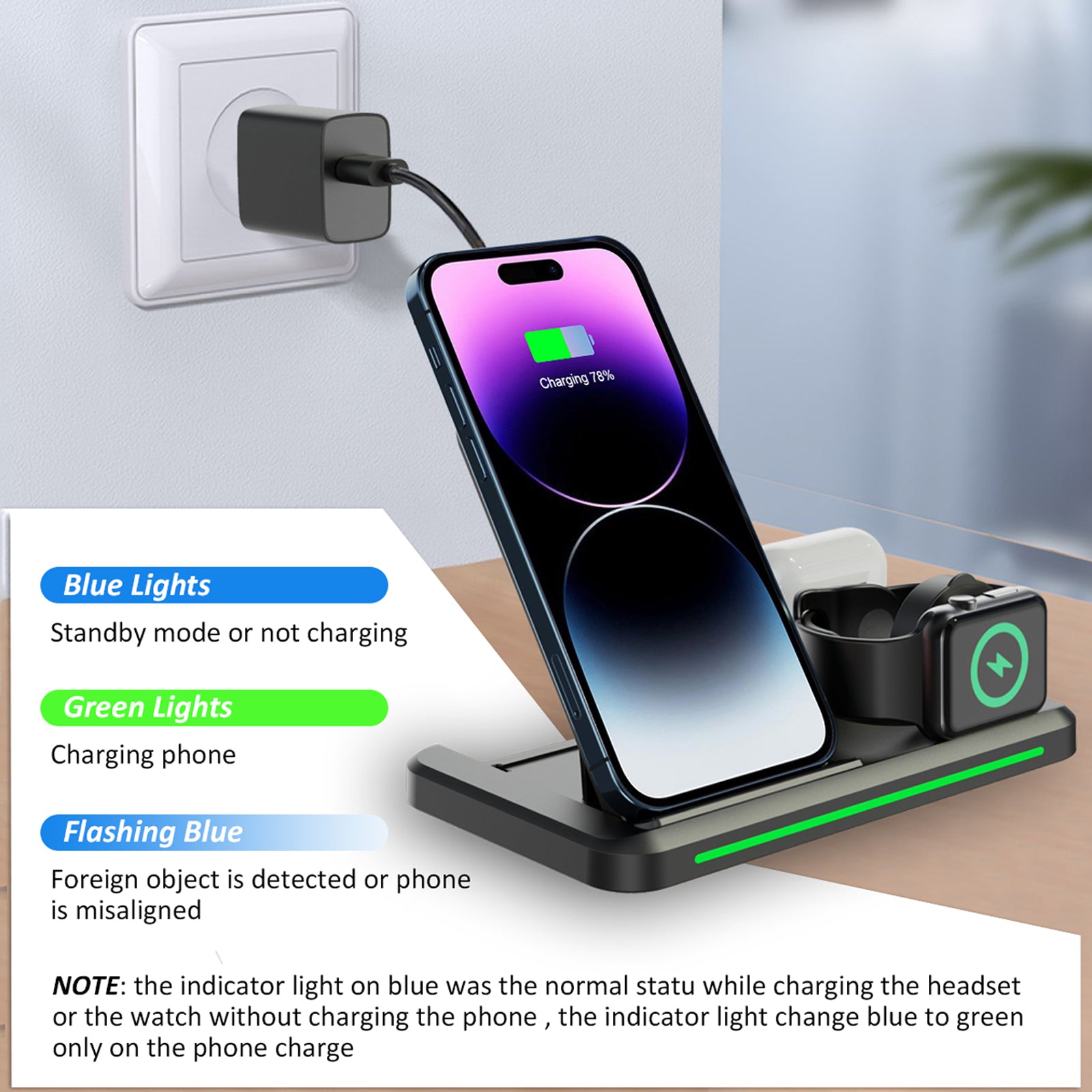 3 in 1 Wireless Charging - Flasel