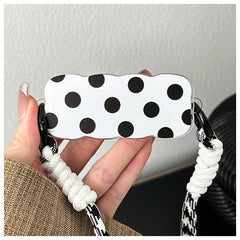 Polka Dot Phone Back Clip Crossbody Lanyard